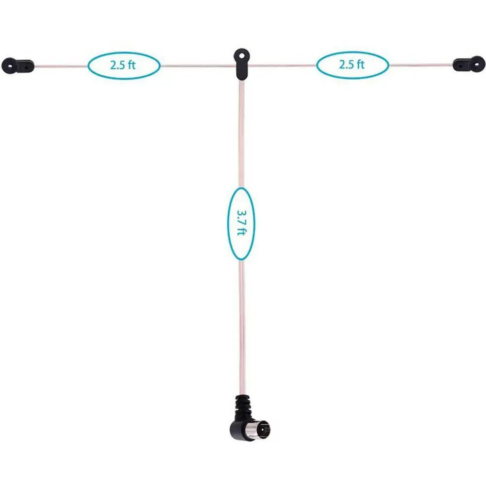 75 Ohm FM Indoor Dipole Antenna | 88–108MHz HD Aerial