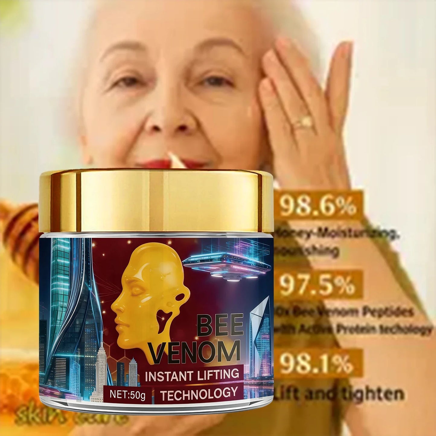 Bee Venom Lifting Cream with Retinol & Arbutin – Firming Face Cream