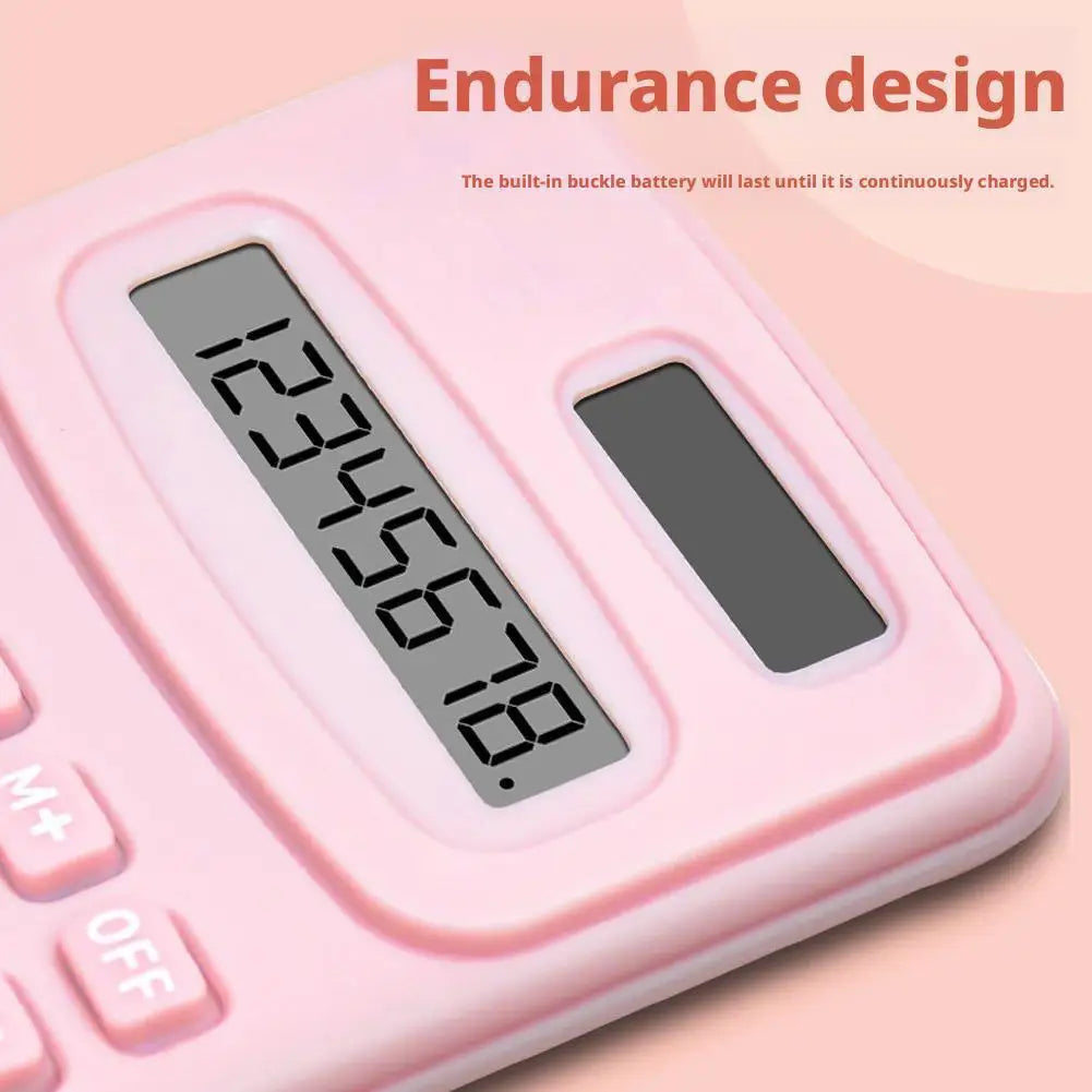 Portable Calculator Cute 8 Digits LCD Electronic Kids Home Office Primary School Calculator Teaching Supplies Peaceful Pleasures Health and Wellness