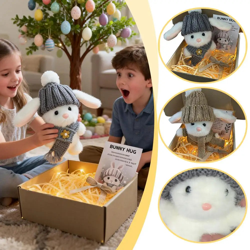 Plush Mini Bunny Gift Set | LED Strip & Hug Card Included