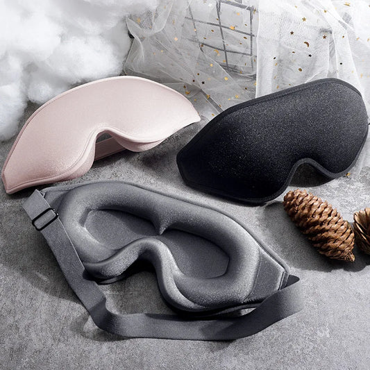3d sleep eye mask three-dimensional 3d eye mask one-piece nose memory foam blackout eye mask breathable fabric help sleep Peaceful Pleasures Health and Wellness