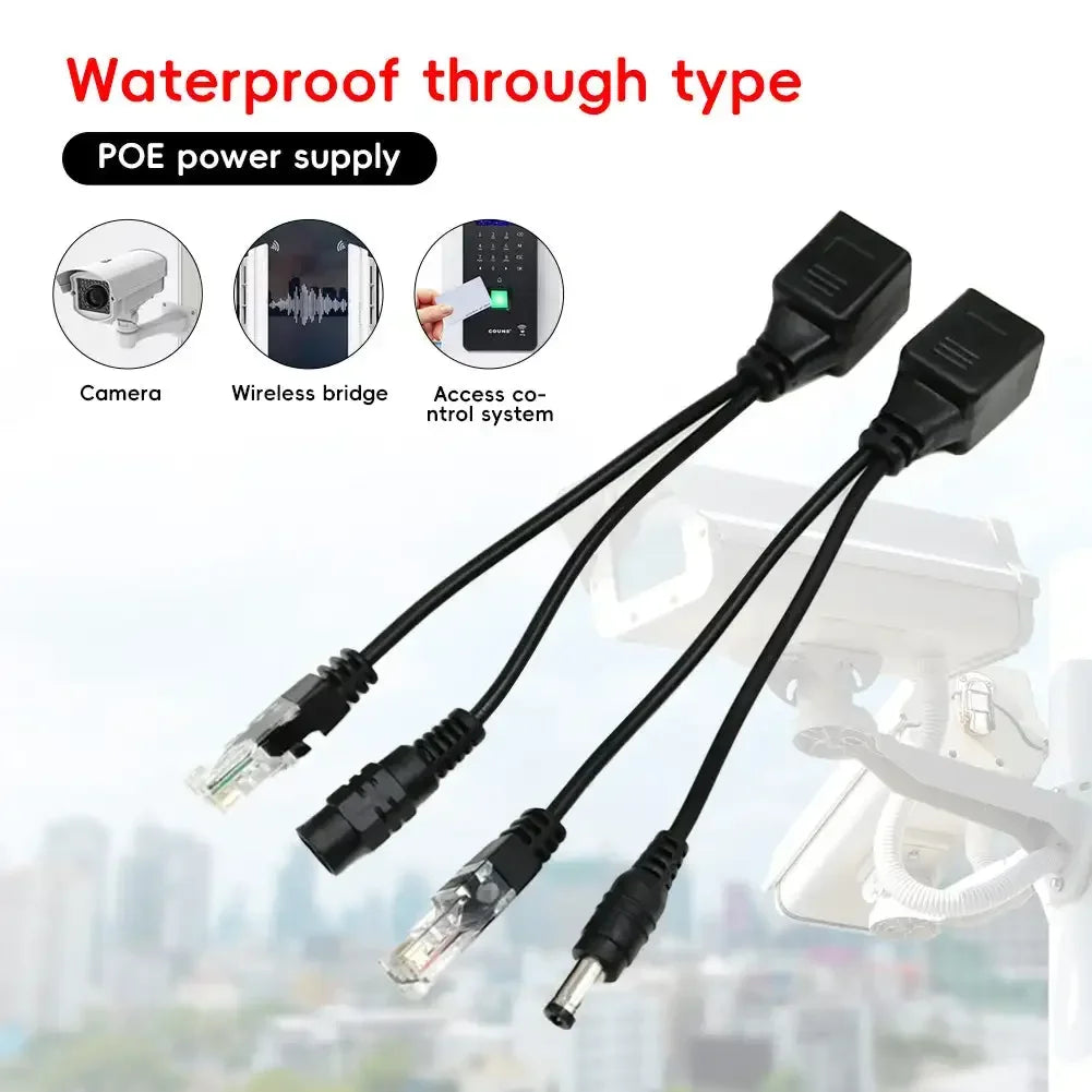 Passive PoE Injector & Splitter Kit – RJ45 5V 12V IP Camera