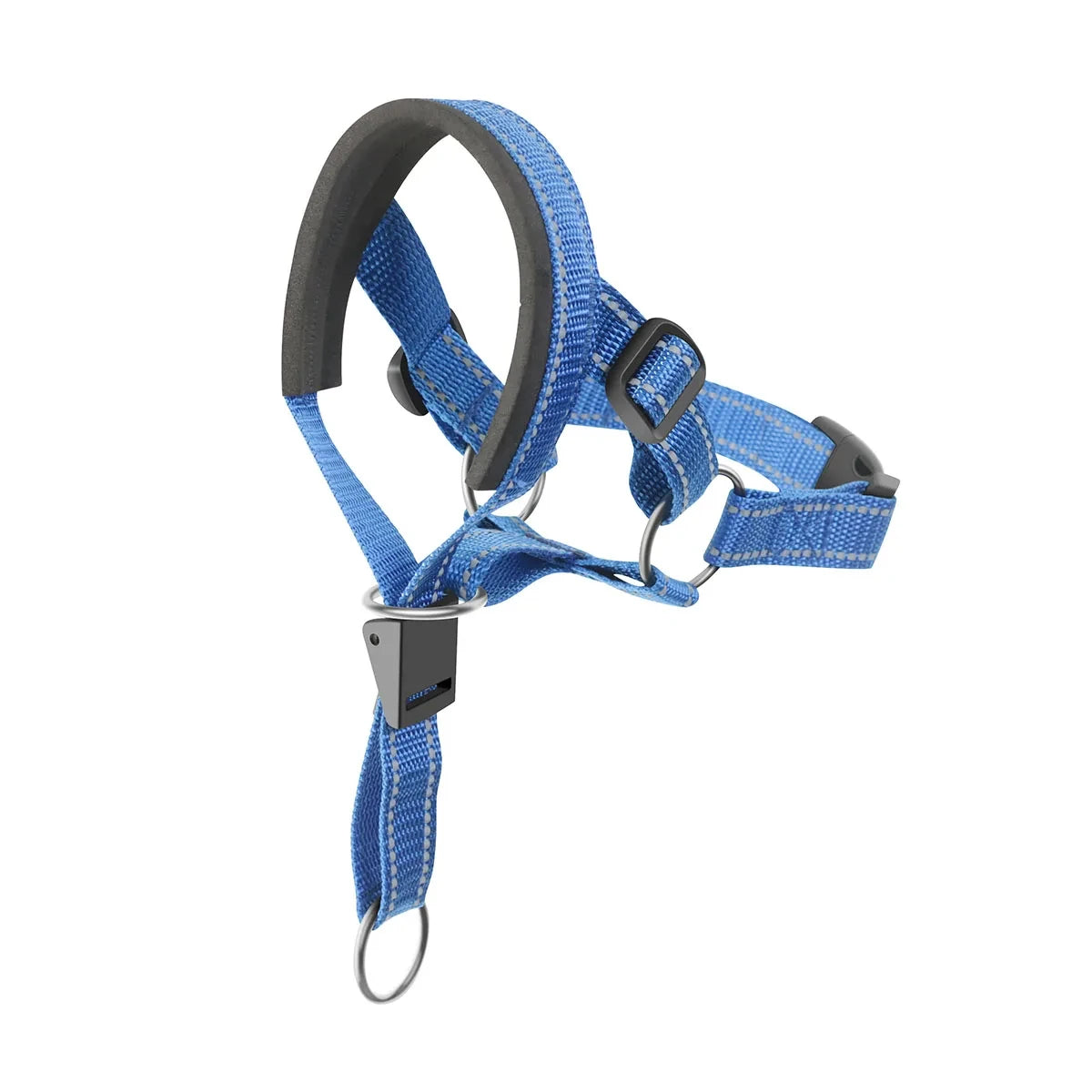 Dog Mouth Muzzle Anti Bark Dog Collar Breathable Dog Training Tool Nylon Muzzle Set With Reflective Strips Summer Pet Leashes Peaceful Pleasures Health and Wellness Blue S