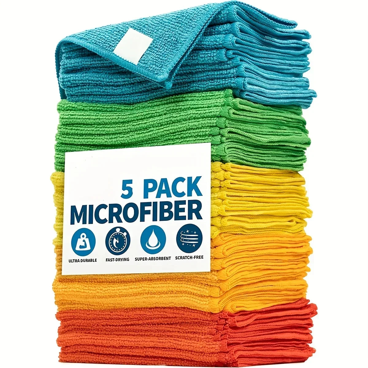 Microfiber Cleaning Cloths – Absorbent Kitchen & Bathroom Rags