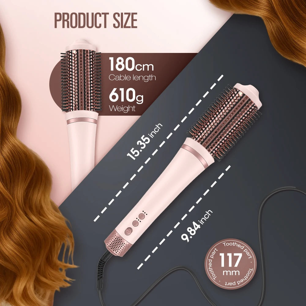 Upgraded high-speed hot air brush styling tool quick hair-drying styler for salon and home use for women Peaceful Pleasures Health and Wellness