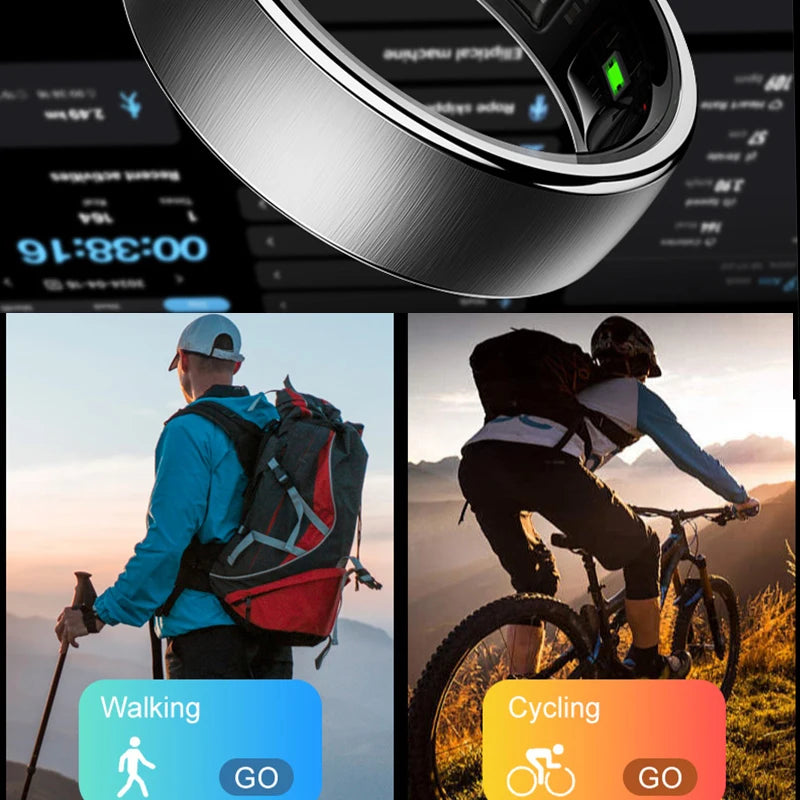 R10 Smart Ring with Charging Case Men Women Health Sleep Heart Rate Monitoring Smartring IP68 & 5ATM Waterproof Multi-sport Mode Peaceful Pleasures Health and Wellness