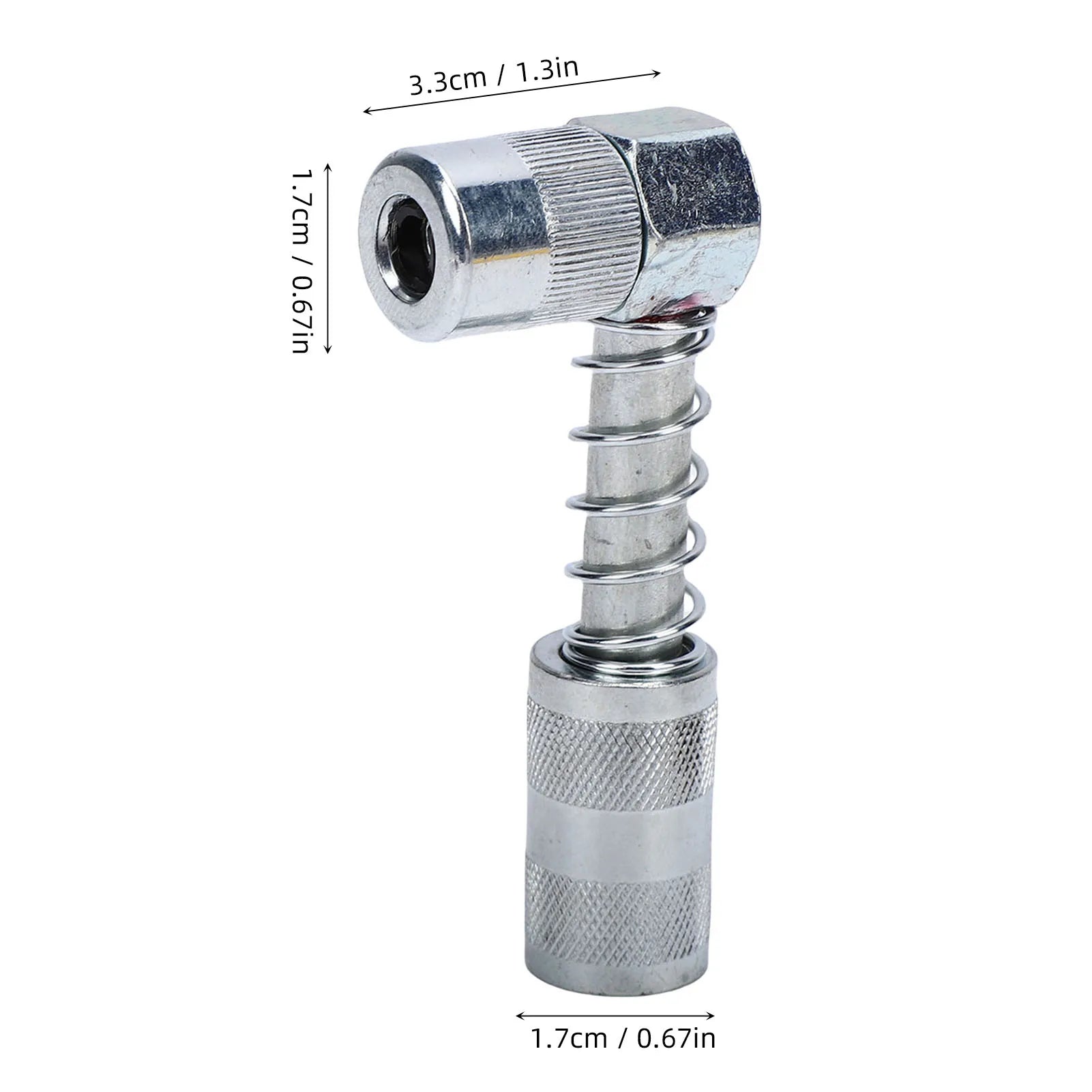 90 Degree Grease Gun Coupler Adapter Right Angle Fitting High Pressure Nozzle Tip Manual Small Portable Extendable Lubrication Peaceful Pleasures Health and Wellness