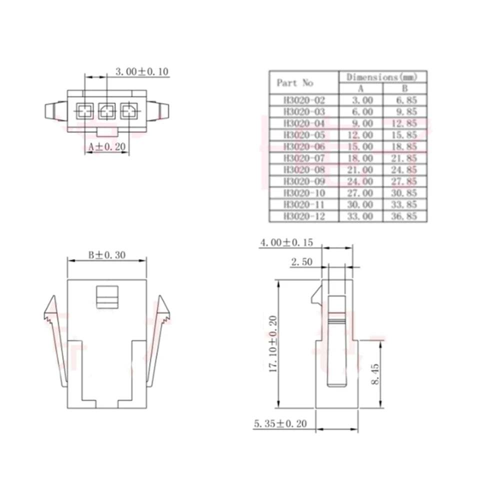 10/20/50sets 3.0 mm Micro-Fit 3.0 Connector Single Row Receptacle Housing 2 Pin 3 4 5 6 Circuit Plug House Terminal 43640 43645 Peaceful Pleasures Health and Wellness