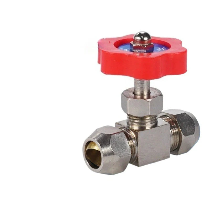 Copper Needle Globe Valve 6–12mm Nickel Plated | High Pressure