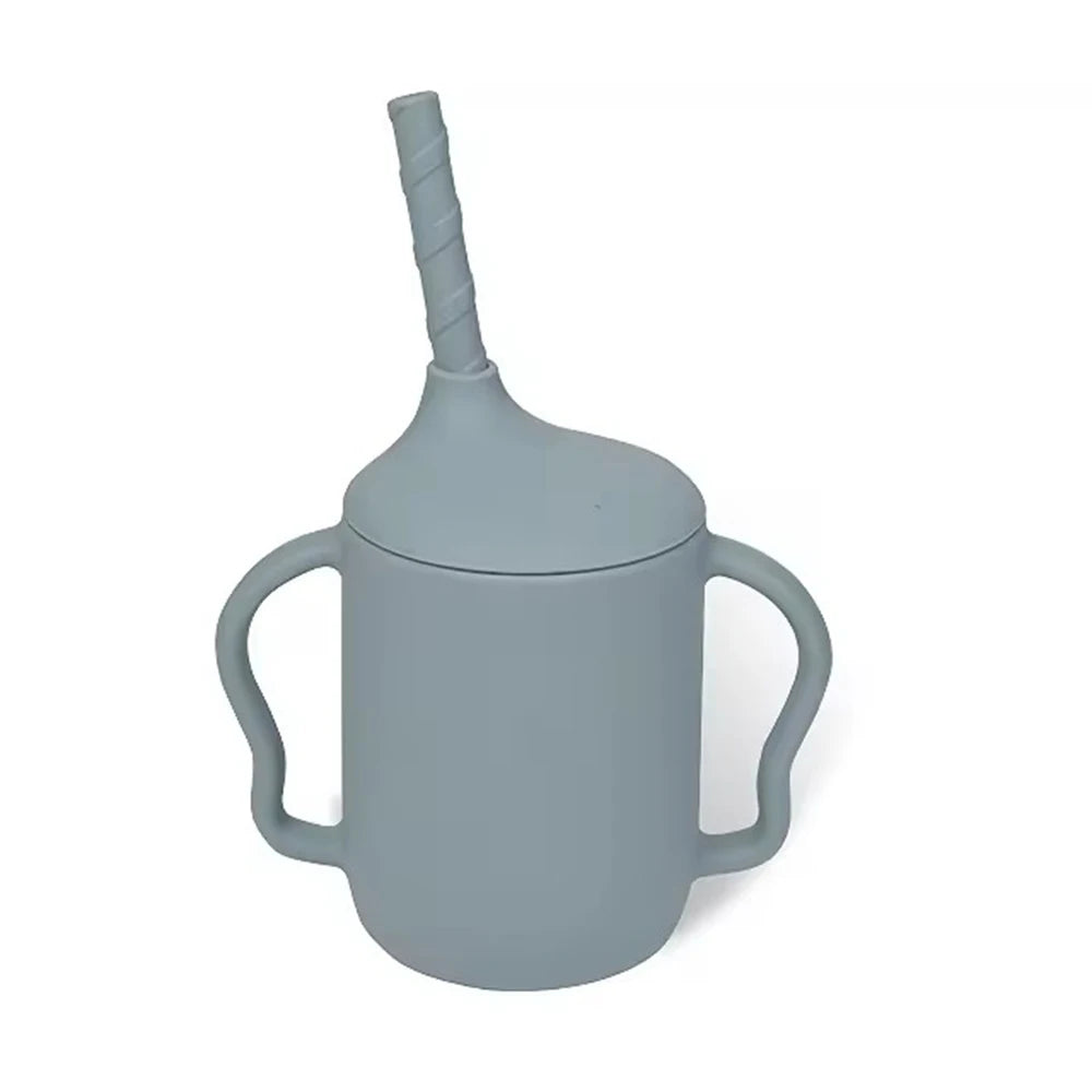 Kids' Food-Grade Silicone Straw Cup | Spill-Proof 350ml