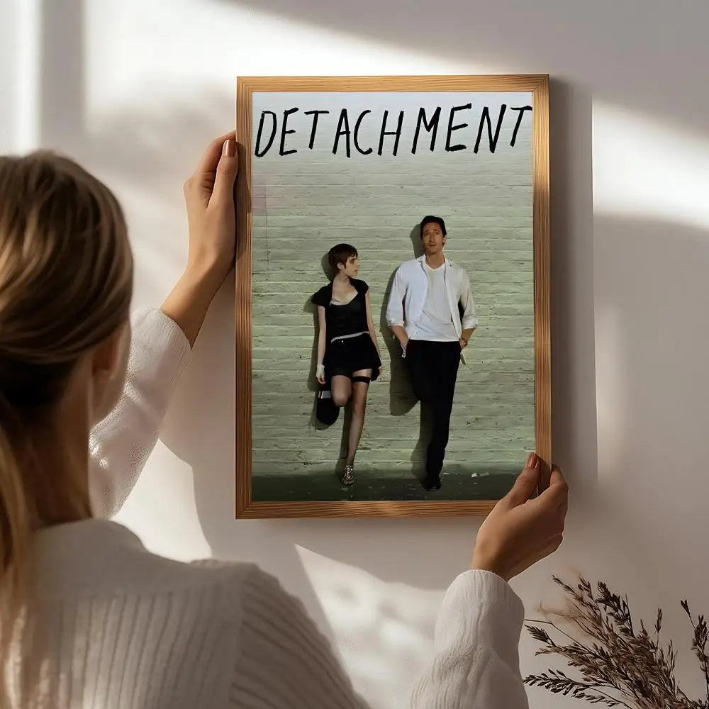 Movie D-Detachment Poster HD Self Adhesive Waterproof Wall Art Ideal for Home Office Dorm Bedroom Great Gift Peaceful Pleasures Health and Wellness White6 40X50cmNoframe