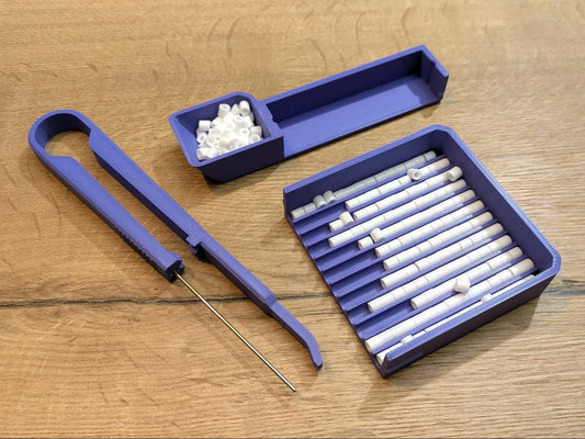 Fuse bead single needle tweezer & aligner tray set – Precision tool kit for fuse bead projects 5mm Peaceful Pleasures Health and Wellness