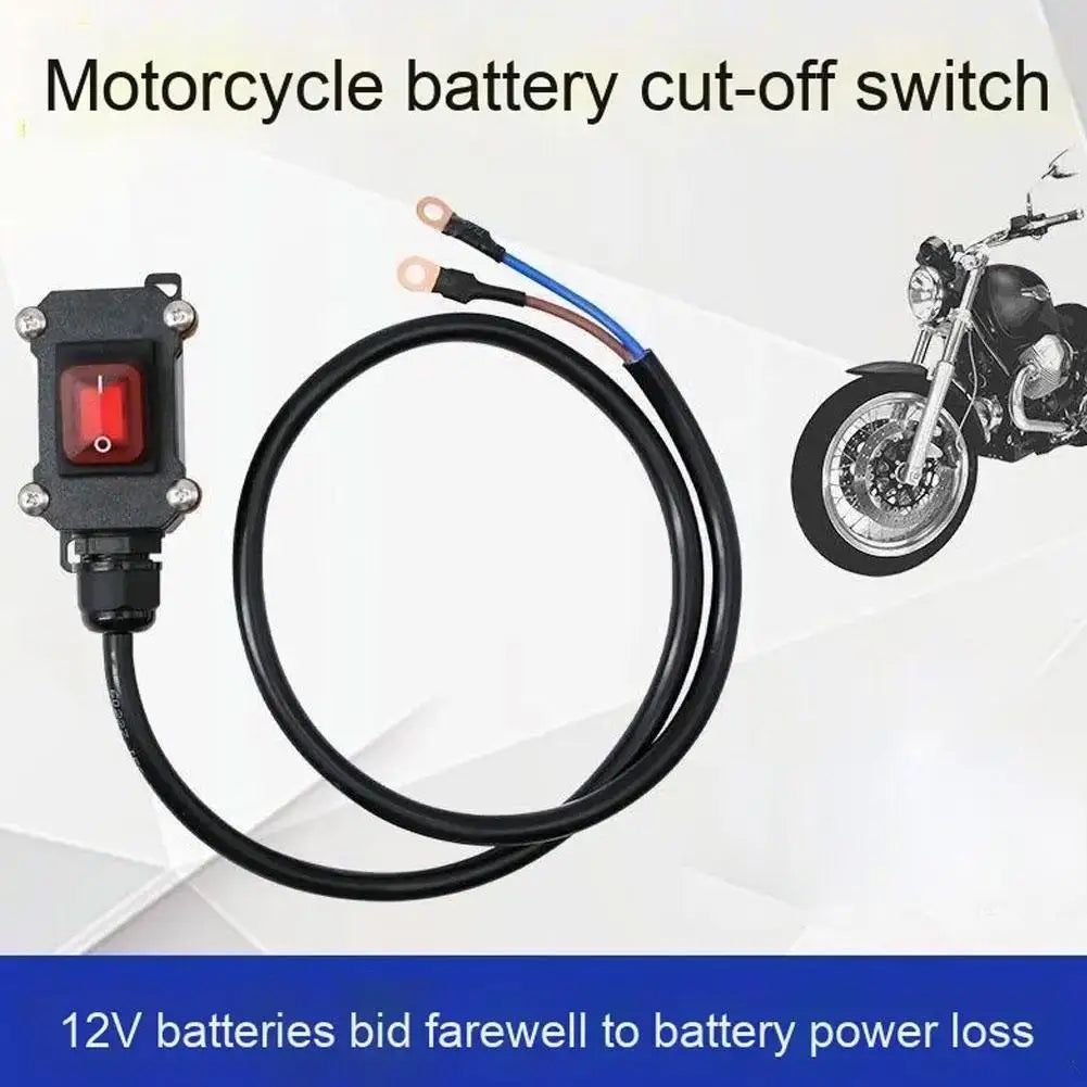 Motorcycle Kill Switch Waterproof Battery Disconnect 12V/24V