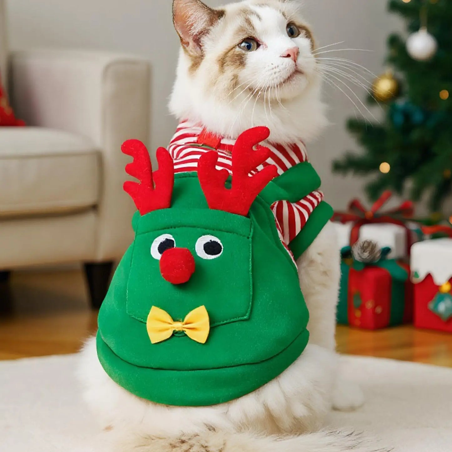 Christmas Reindeer Pet Costume for Dogs & Cats | Holiday Outfit