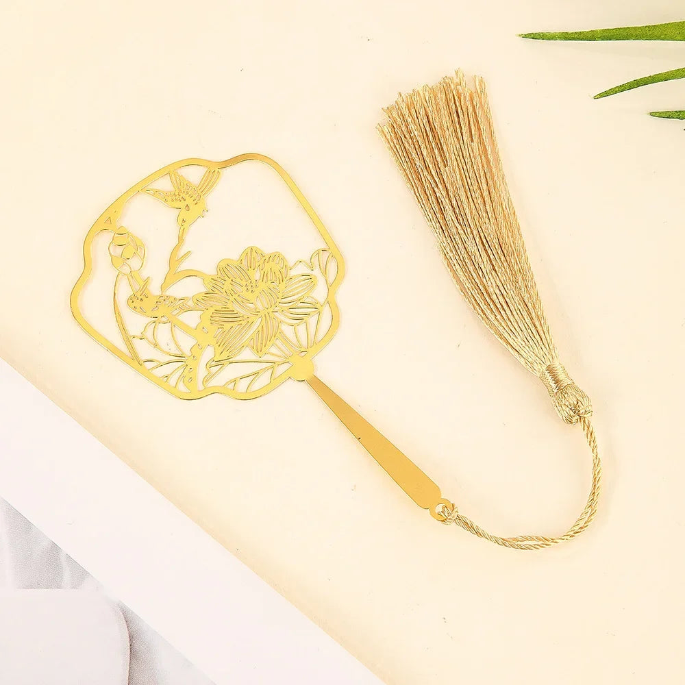 Leaf Vein Office Chinese Style Retro Book Clip Book Holder Page Clip Bookmark Leaf Bookmark Hollow Book Mark Metal Bookmarks Peaceful Pleasures Health and Wellness type4