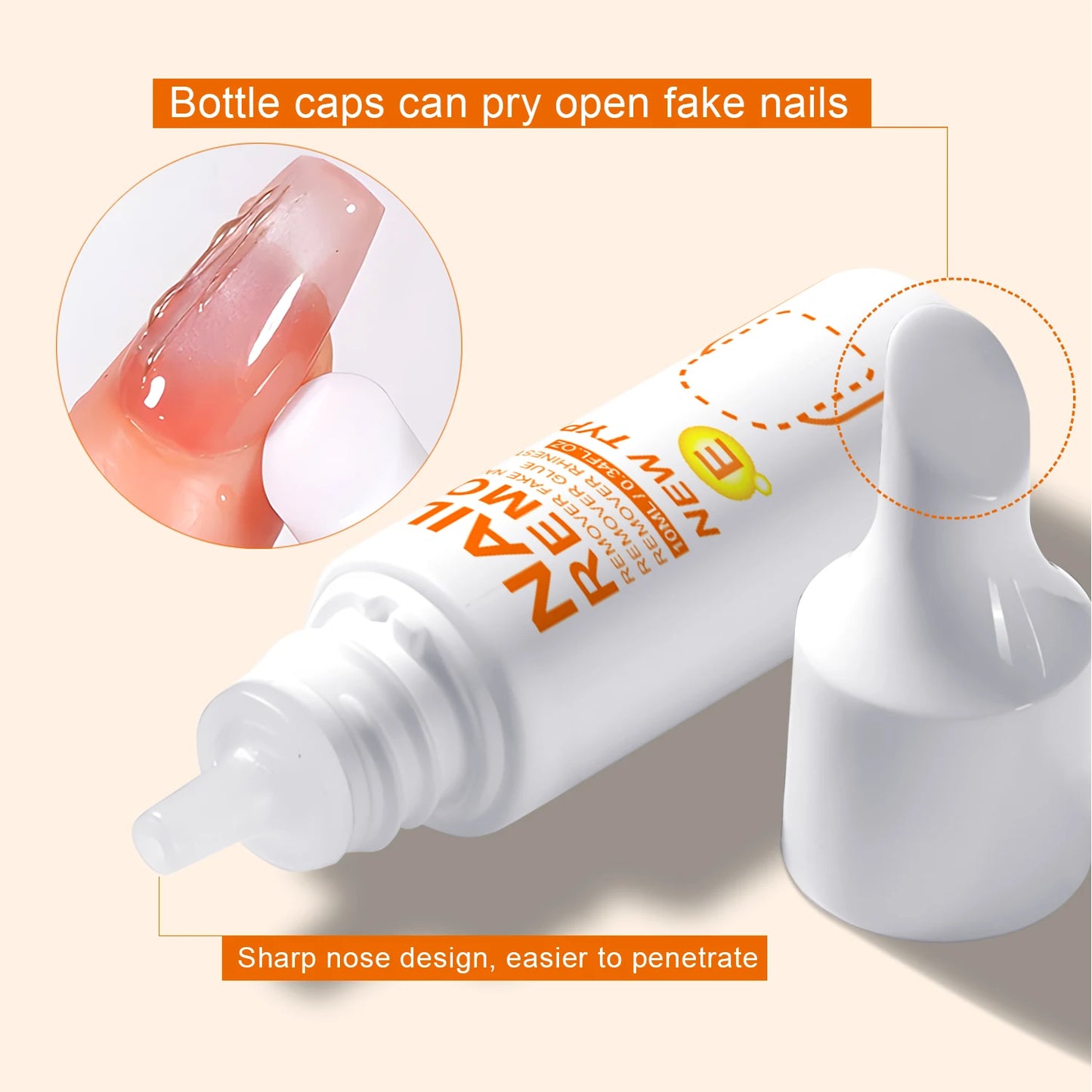 TWOING 10ml Nail Glue Remover for Fake Nails Easily Removes Acrylic Nails, Press-On Nails & Rhinestones - Convenient Prying Cap Peaceful Pleasures Health and Wellness