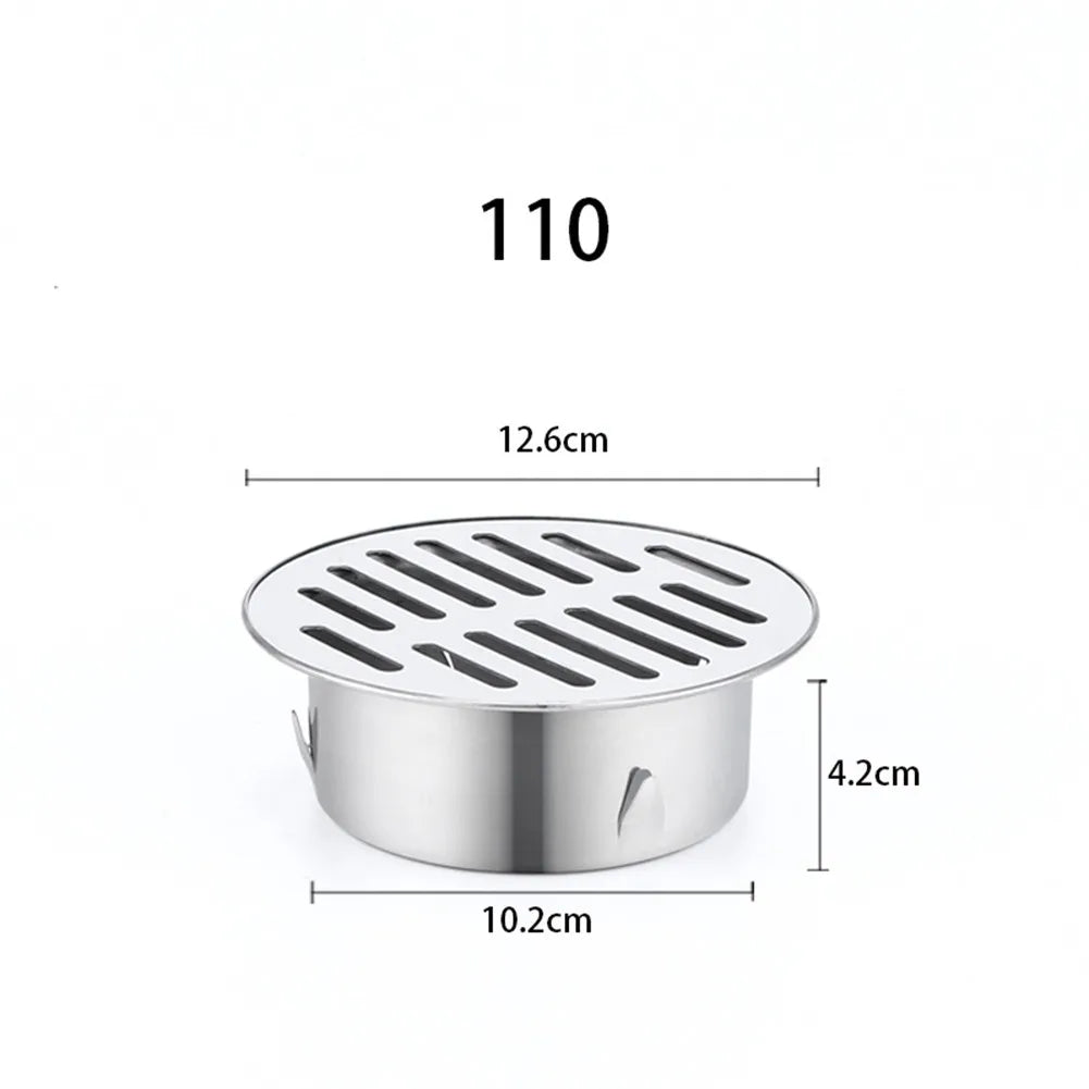 Stainless Steel Floor Drain Balcony Drainage Roof Round Cover Rain