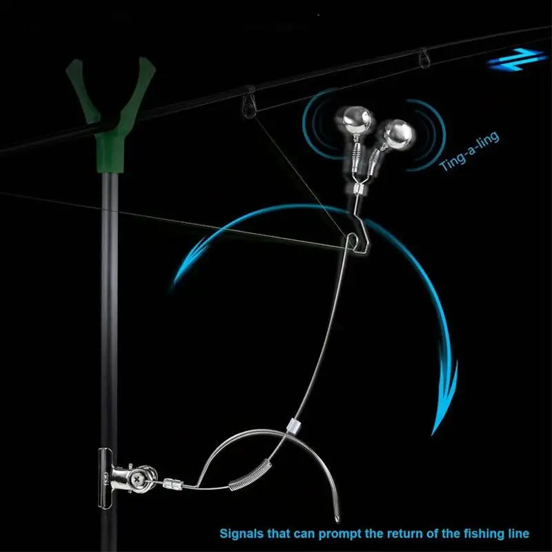 Stainless Steel Fishing Rod Bite Indicator Clip, Fishing Accessories, Fish Hook Alarm Clamp, Durable Angling Gear, Ideal for All Peaceful Pleasures Health and Wellness