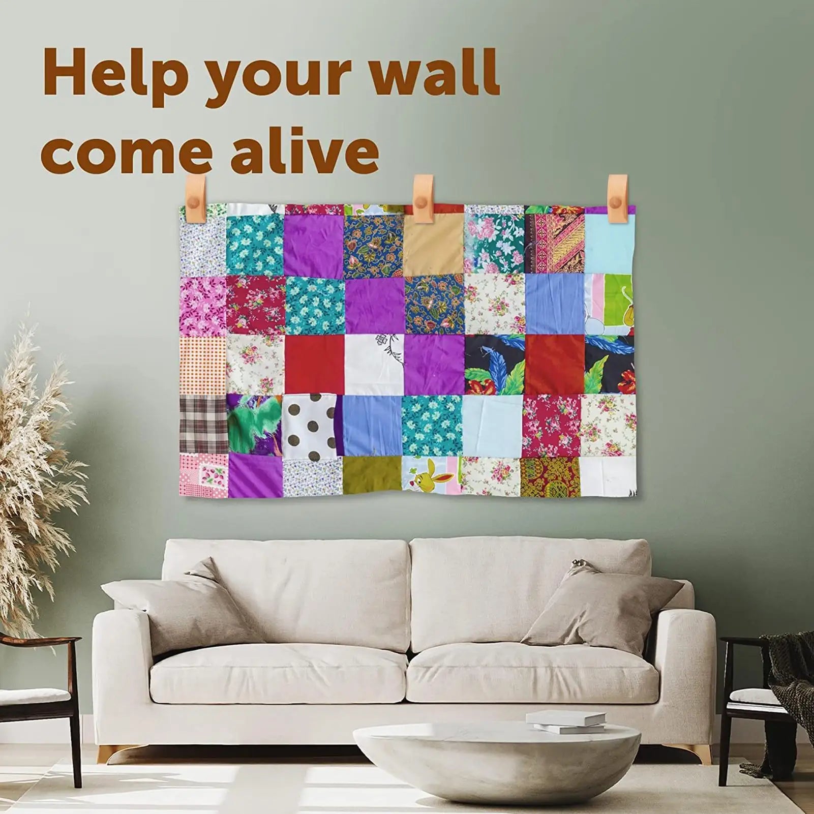 4pcs Wooden Wall Hanger, Invisible Clips For Hanging Quilts, Tapestries, Blankets, Throws, Shawls As Home Decor Peaceful Pleasures Health and Wellness