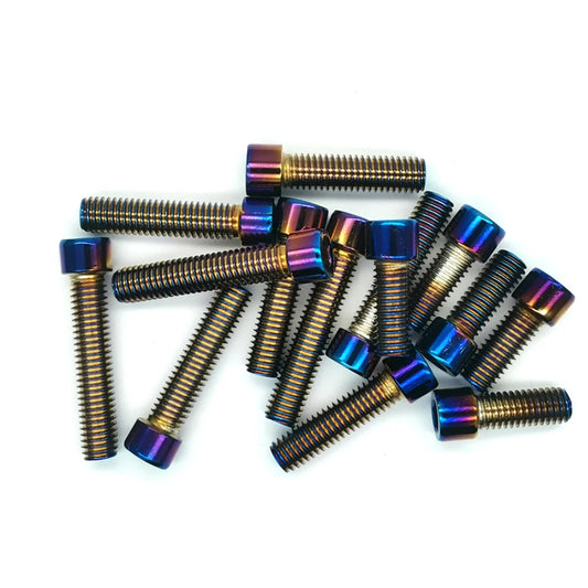 Gold Titanium Plated M3–M10 304 Stainless Hex Socket Screws Hex Socket Screws Peaceful Pleasures Health and Wellness Burn blue M5 12mm(5pcs)
