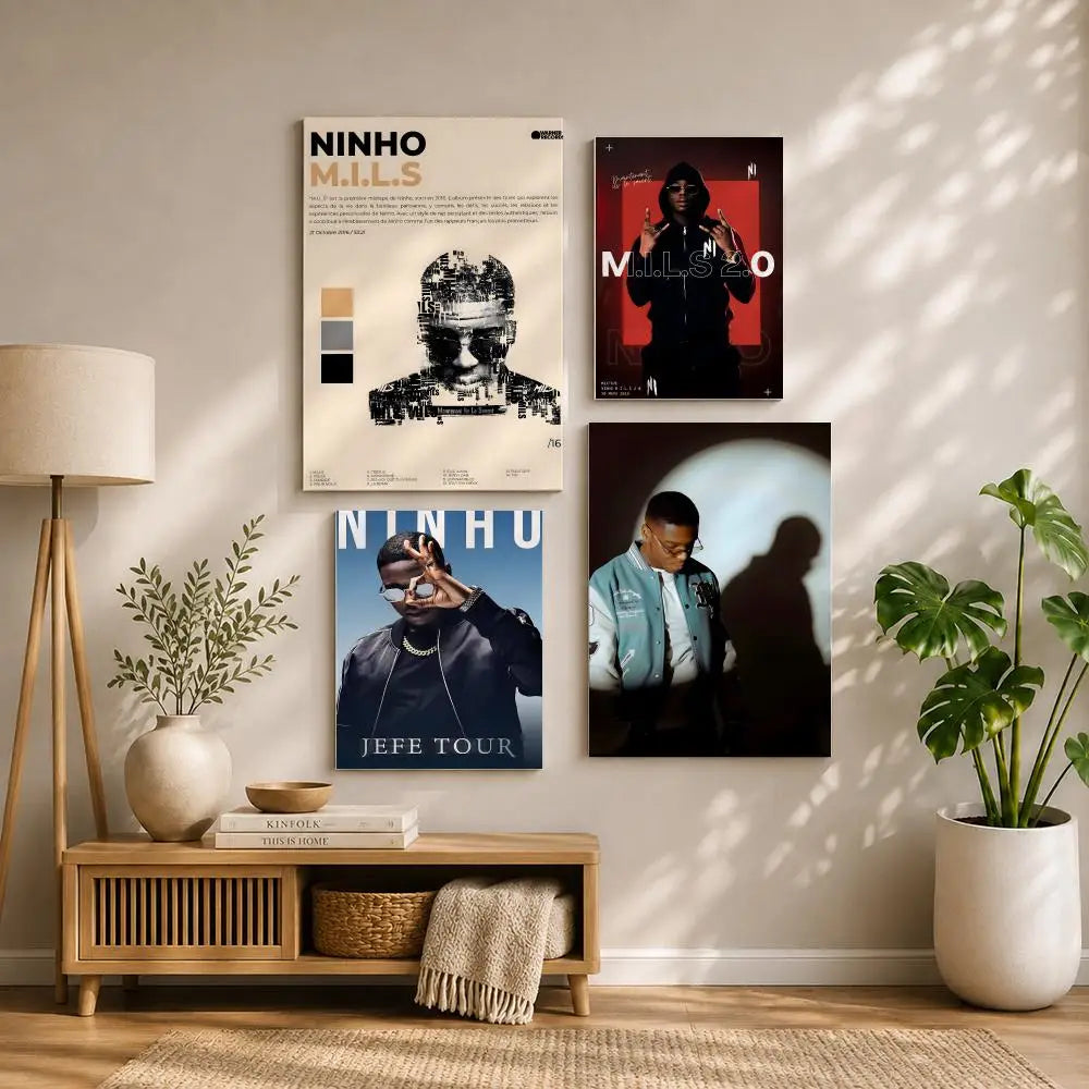 Rapper N-NinhoS HD Self-Adhesive Waterproof Wall Art Poster Wall Art Poster Peaceful Pleasures Health and Wellness