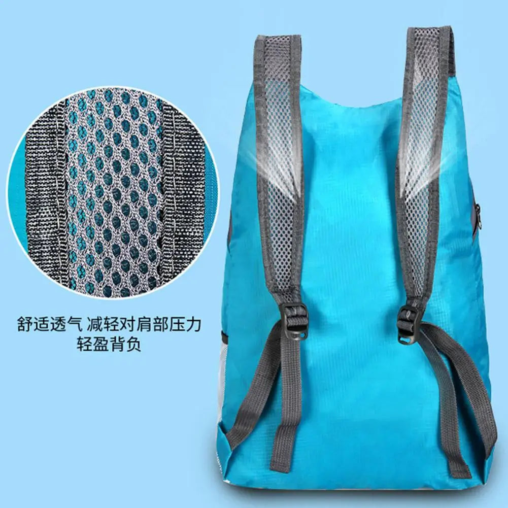 Lightweight Foldable Backpack Ultralight Outdoor Hiking Bag Portable Waterproof Sports Daypack Multi-color Travel Bag Unisex Peaceful Pleasures Health and Wellness
