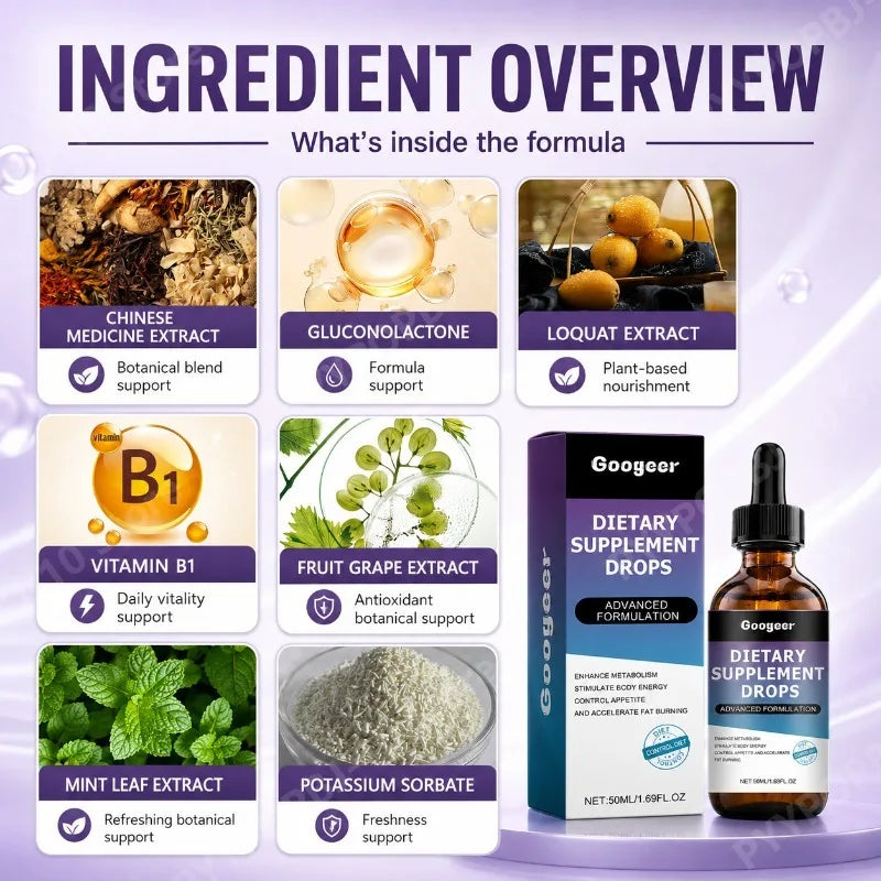 Botanical Wellness Drops | Loquat, Grape, Mint & Vitamin B1 50ml