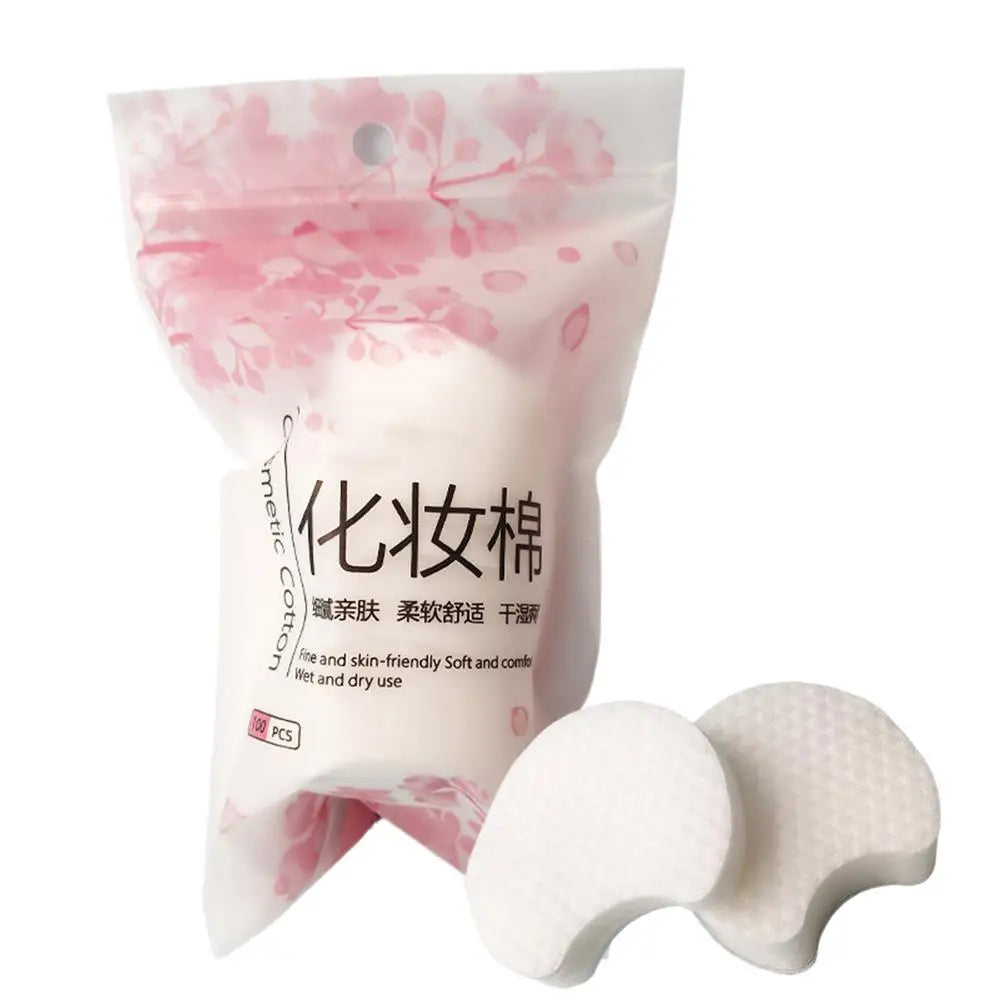 Cotton Makeup Remover Pads 100 Pack – Soft Round Wipes