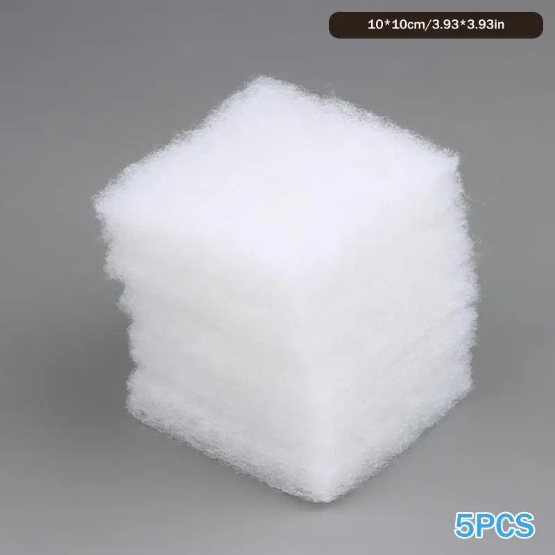 5-Pack Aquarium Filter Sponge Pads | Carbon Filter Media Cotton