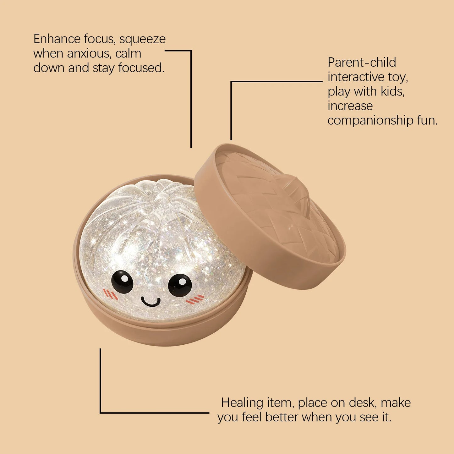 Bread Crystal Stress Ball – Fun Squeeze Toy for Kids & Adults
