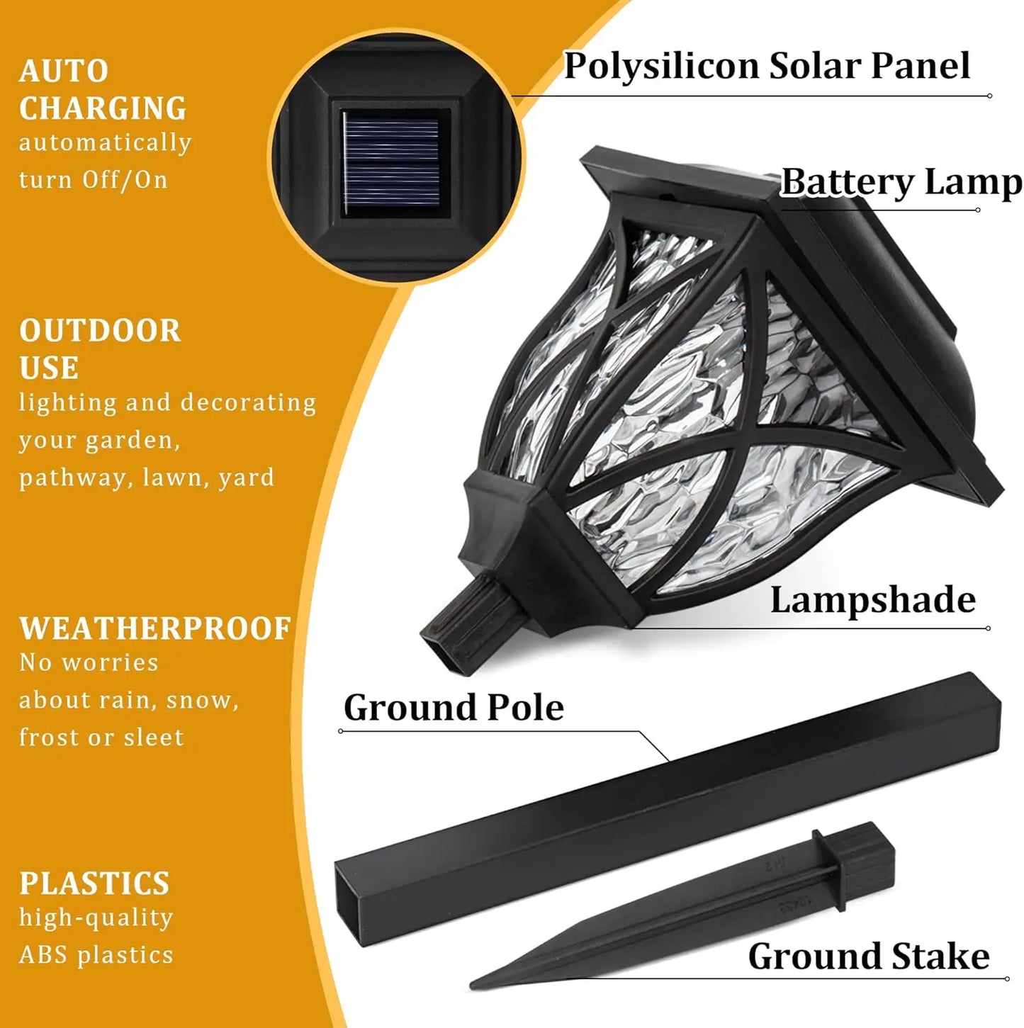 Solar LED Garden Stake Lights – Waterproof Pathway & Lawn Lamps