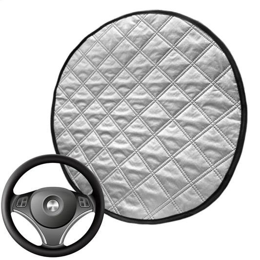 43cm Aluminum Foil Steering Wheel Sun Cover | Universal Fit Steering Wheel Sunshade Peaceful Pleasures Health and Wellness
