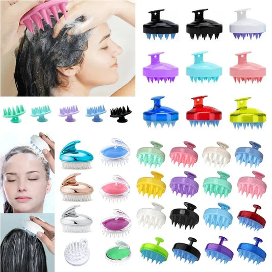 Silicone Scalp Massage Shampoo Brush | Hair Washing Comb Scalp Massage Brush Peaceful Pleasures Health and Wellness