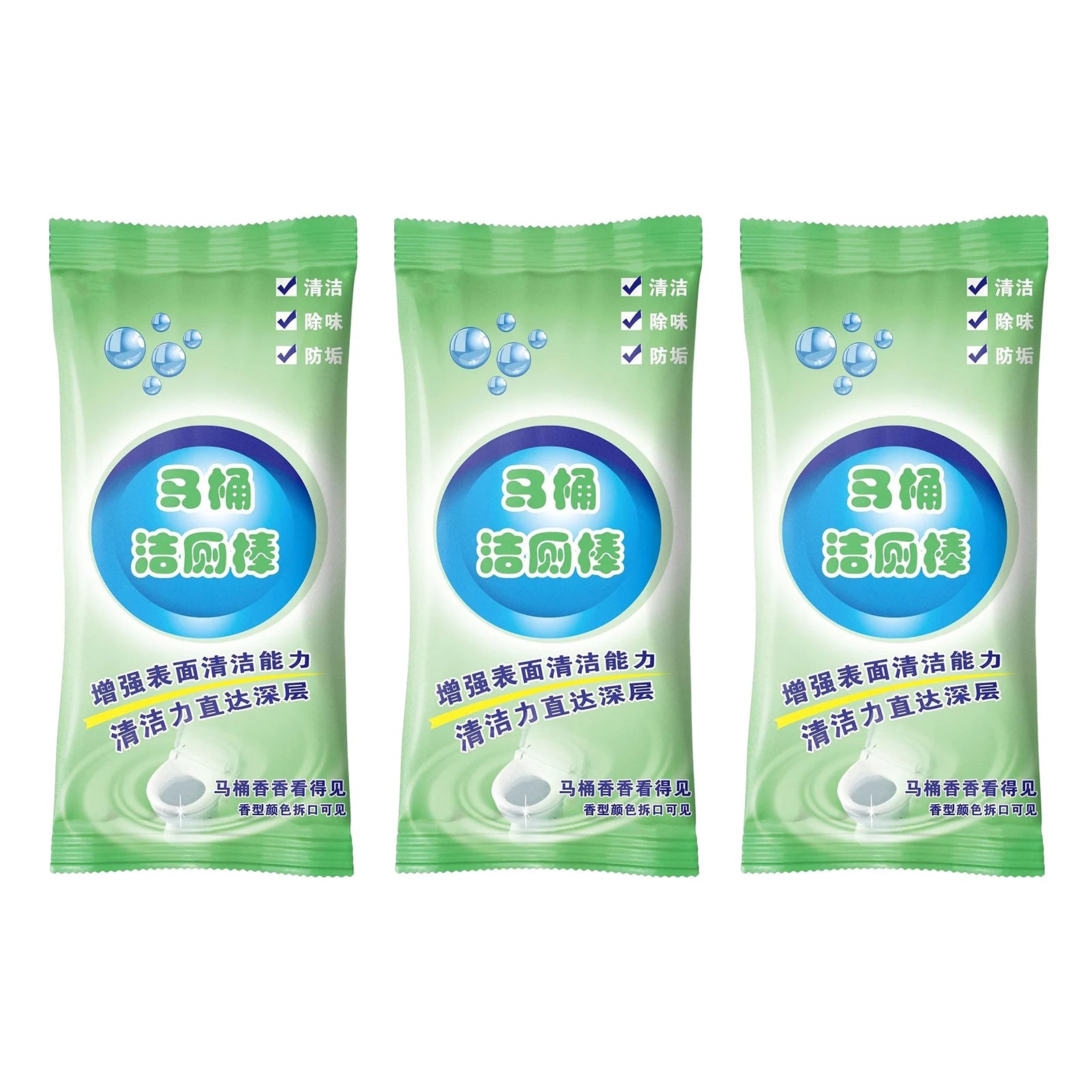 Concentrated Toilet Cleaner Gel Stick Automatic Toilet Cleaner Stick Long Lasting Toilets Bowl Cleaner For Home Hotel Cleaning Peaceful Pleasures Health and Wellness Jasmine 3pcs