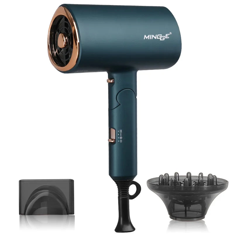 Popular Foldable Hair Dryer 1800W Blue Light Negative Ion Super Silent US/EU/UK/Plug 110V/220V Home Barber Recommended Peaceful Pleasures Health and Wellness Mamba Green US