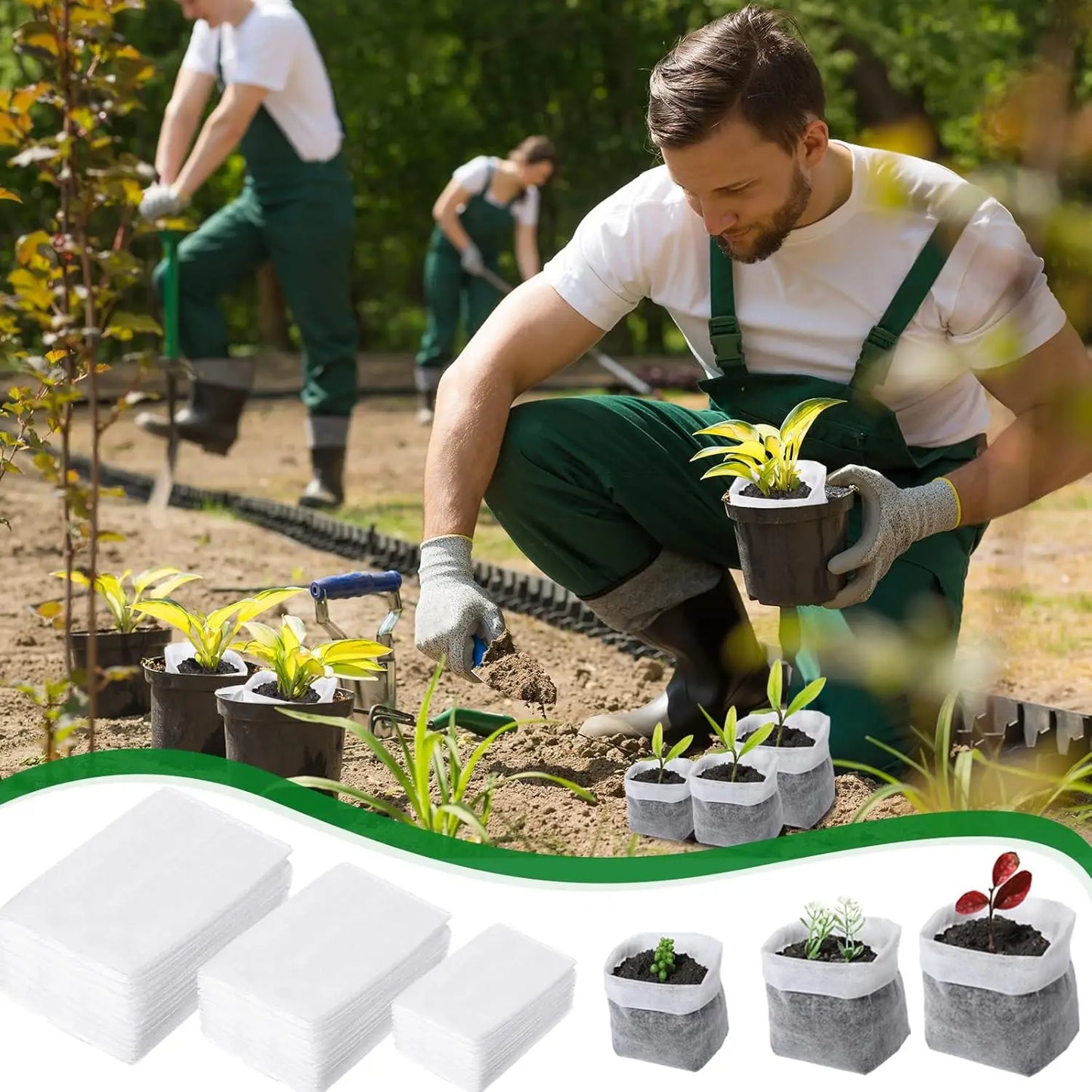 Fabric Plant Seedling Bags 100–1000PCS | Eco Nursery Pots