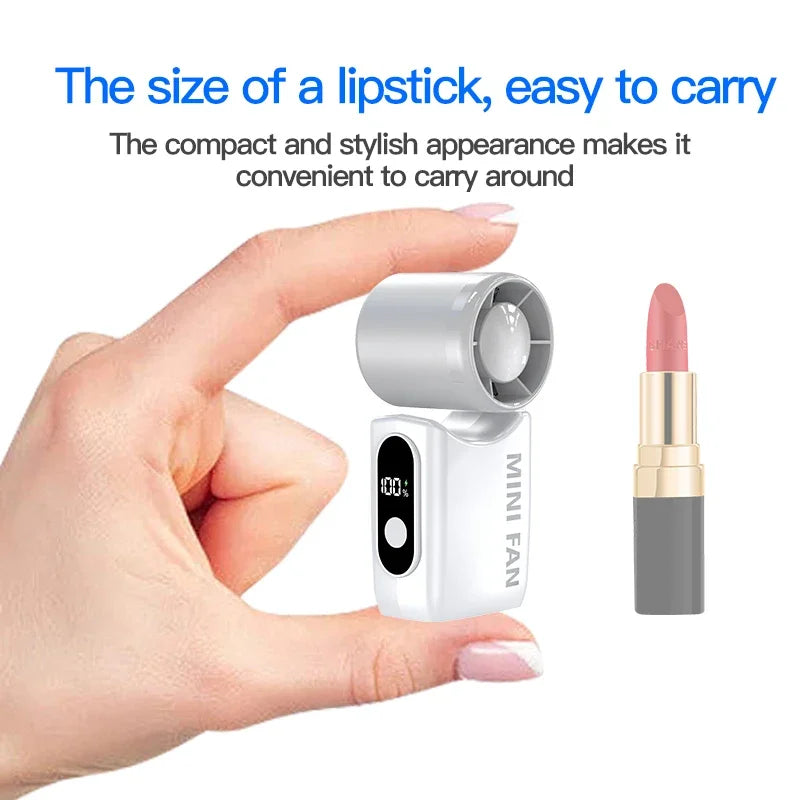 High-Speed Handheld Fan Q88 Multifunctional Waist Clip Desktop Fan 2400 mAh Large-Capacity Mini Digital Display Fan Peaceful Pleasures Health and Wellness