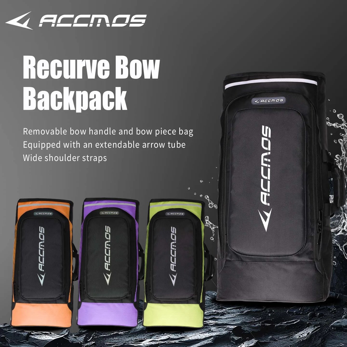 Accmos Recurve Bow Bag Archery Nylon Takedown Portable Case Backpack
