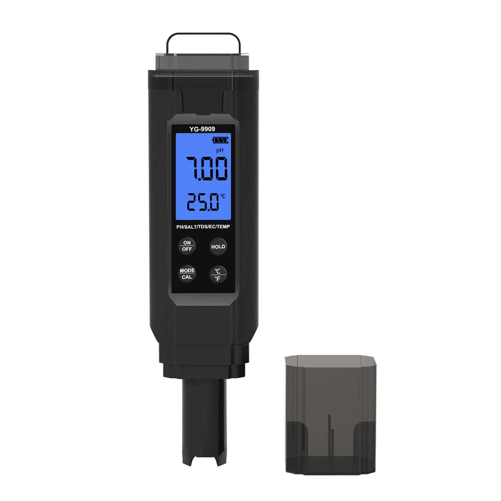 5 in 1 Digital Water Quality Tester Pen TDS EC Temp Salinity PH Meter for Drinking Water Hydroponics Aquariums Pools Peaceful Pleasures Health and Wellness as show