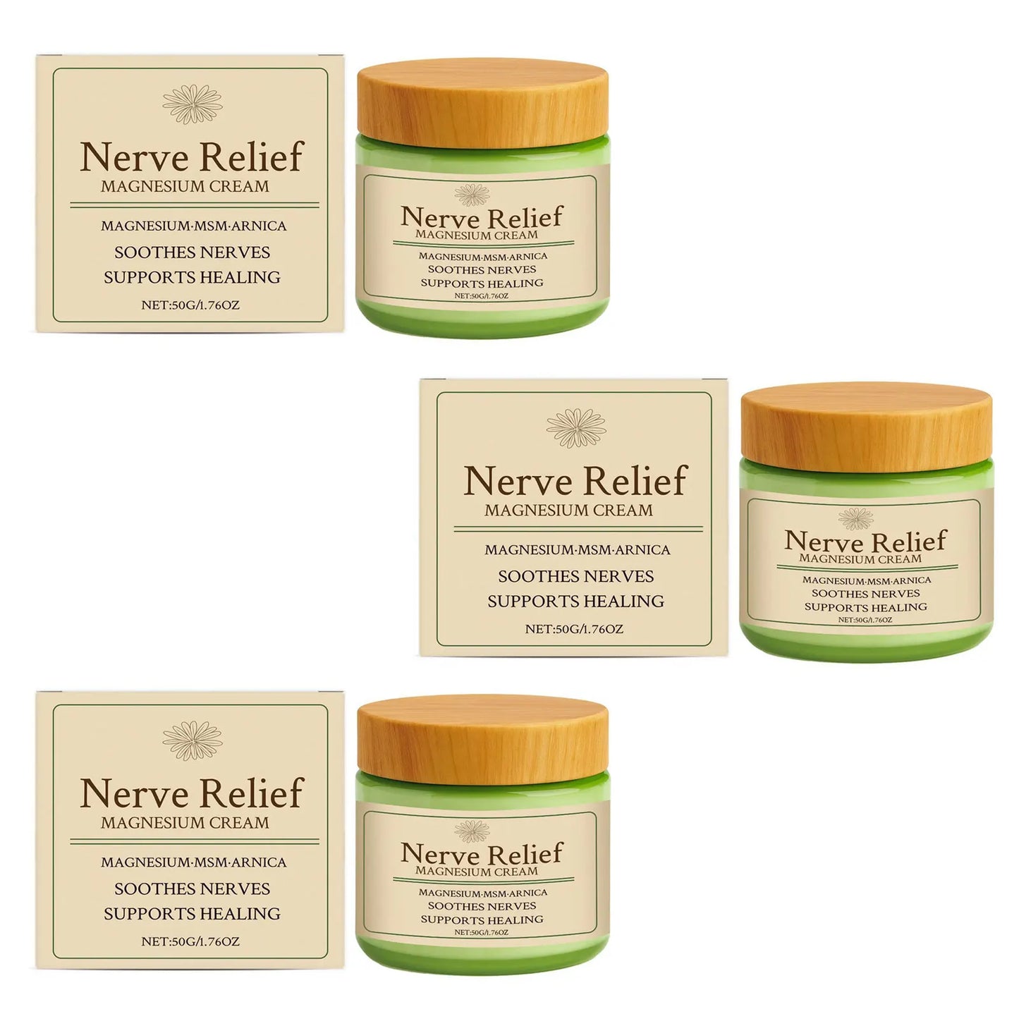 Body Soothing Magnesium Cream,Magnesium-Cream For Deep Muscle Relaxation Soothing Soothes Aches,Improves Sleep.For All Skin Type Peaceful Pleasures Health and Wellness 3pcs