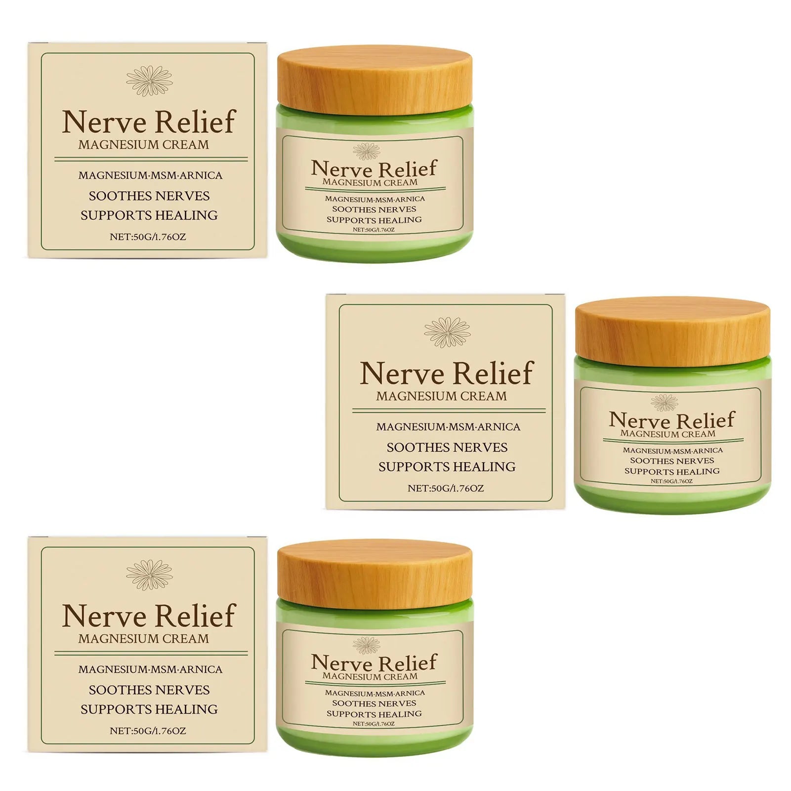 Body Soothing Magnesium Cream,Magnesium-Cream For Deep Muscle Relaxation Soothing Soothes Aches,Improves Sleep.For All Skin Type Peaceful Pleasures Health and Wellness 3pcs