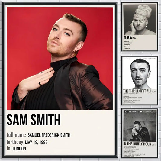 Sam Smith HD Wall Poster – Self-Adhesive Waterproof PVC Art Music Wall Poster Peaceful Pleasures Health and Wellness