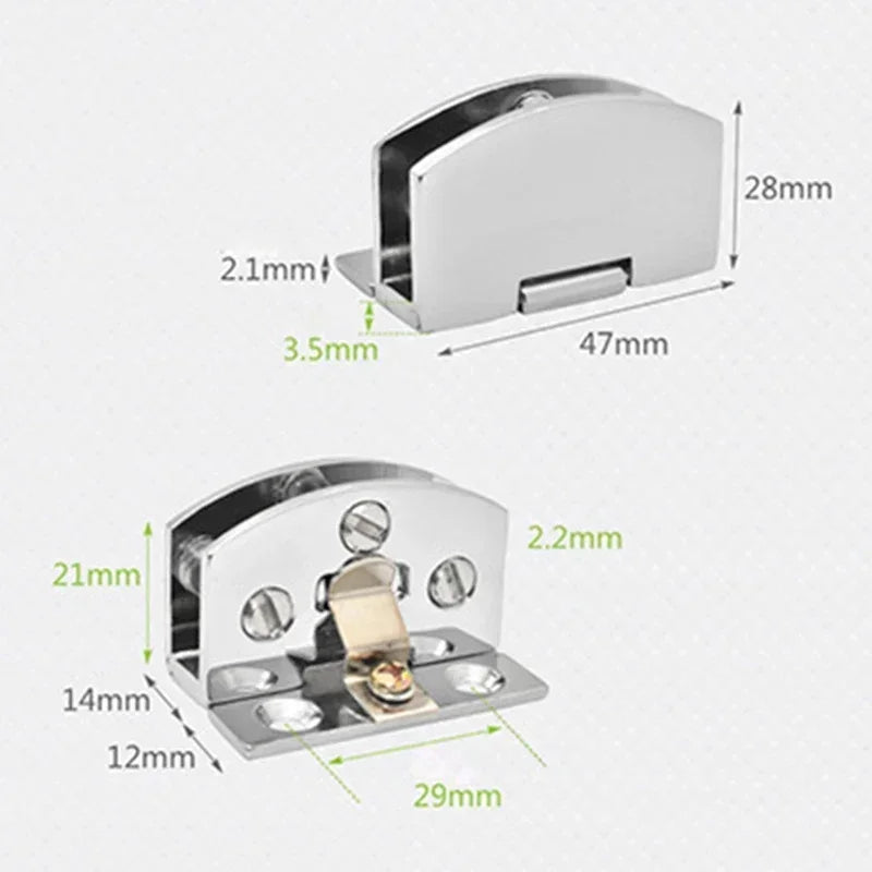 Zinc Alloy Glass Cabinet Hinge Silver – K845 / K846 Replacement
