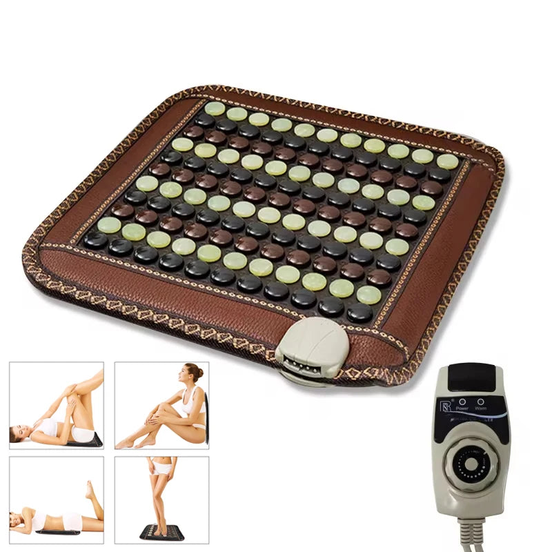 Jade Tourmaline Heated Seat Cushion | 8-Level Massage Pad
