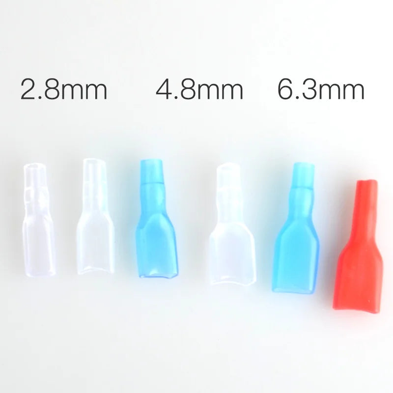 50pcs 2.8/4.8/6.3 Cover Case for 2.8mm 4.8mm 6.3mm Crimp Terminal Spade Connector Terminal Cap Peaceful Pleasures Health and Wellness