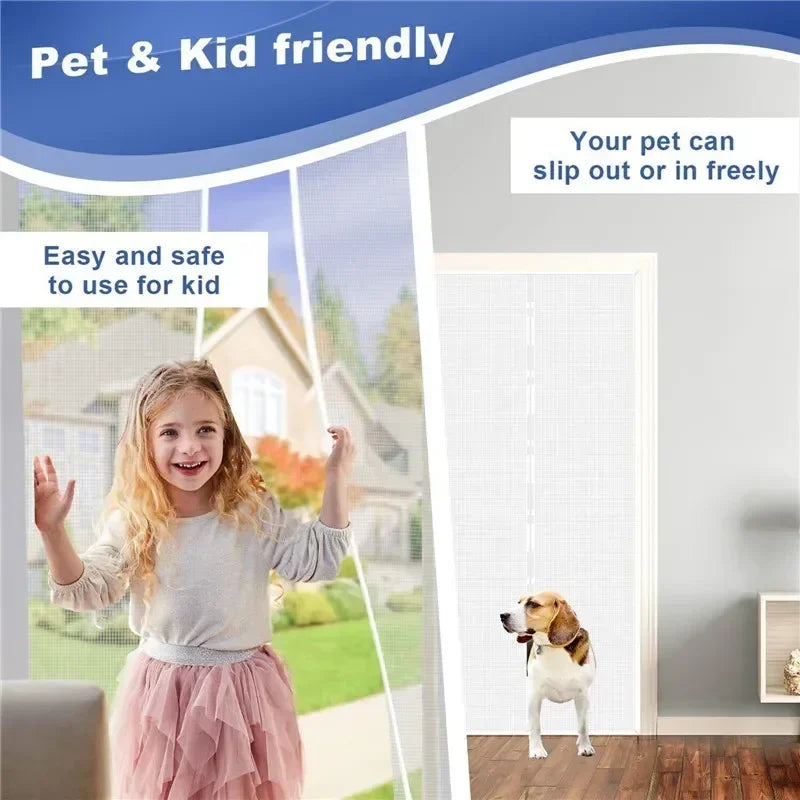 Magnetic Mosquito Net for Window Door Curtain Insect Screen Anti-mosquito Net Curtains Invisible Mesh Protective Shades Home Peaceful Pleasures Health and Wellness