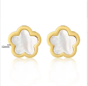 Women's Gold Hoop Earrings – 18K Stainless Steel, Waterproof