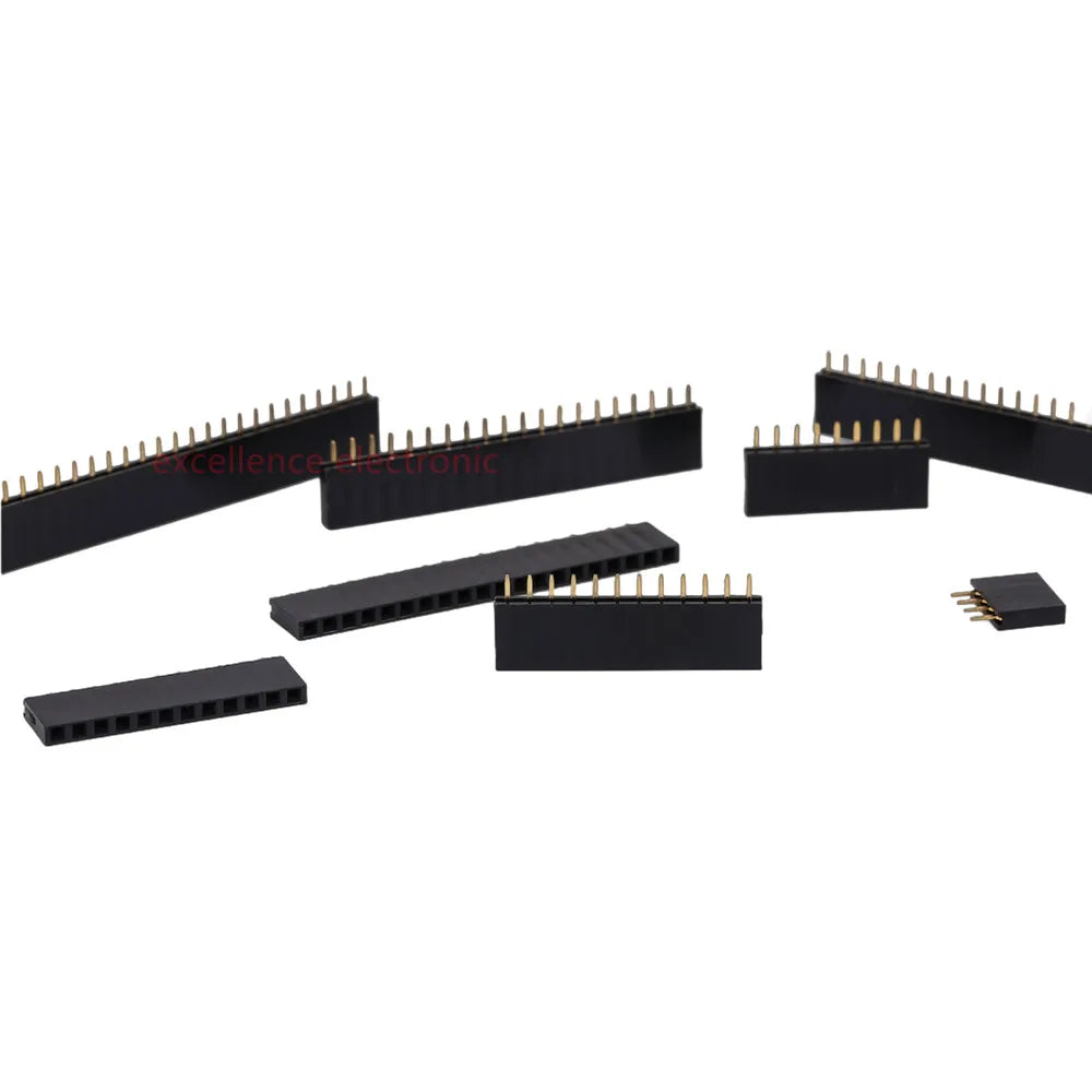 155pcs/Box 2.54mm Single Row Pin Socket Female Header Connector 2/3/4/5/6/7/8/9/10/12/20/40pin PCB Board Combination Kit Peaceful Pleasures Health and Wellness