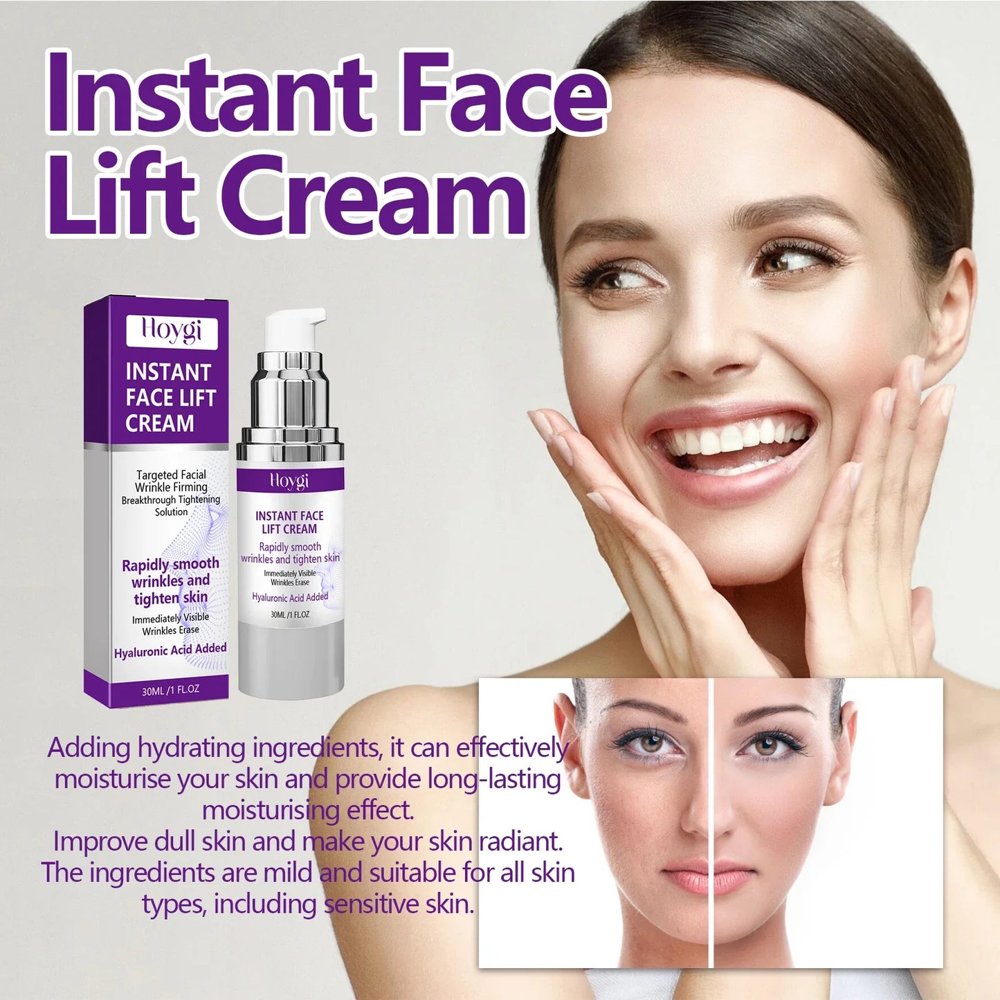 Hoygi Instant Face Lift Cream – Firm, Anti-Wrinkle 30ml