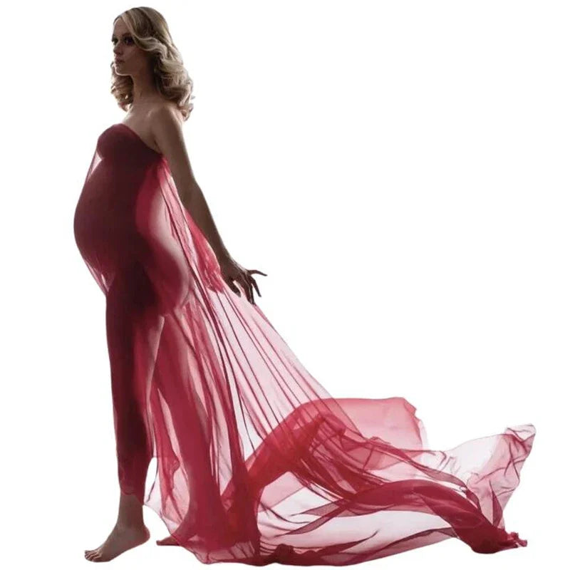Maternity Chiffon Fabric Draping Maternity Sheer Silky See Through Photo Photography Shoot Prop Drape Peaceful Pleasures Health and Wellness colors 5 1.5X6 M